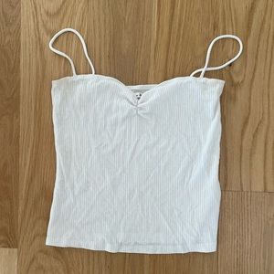 Reformation jeans white sweetneck top